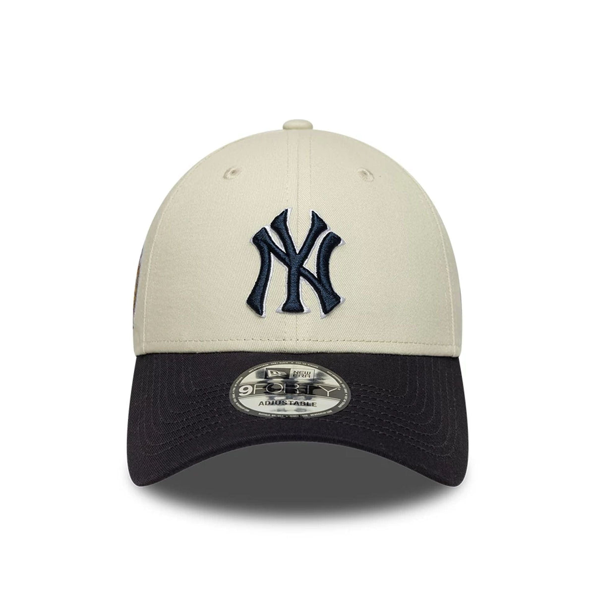 New Era 9FORTY Cap MLB New York Yankees World Series Patch beige/navy