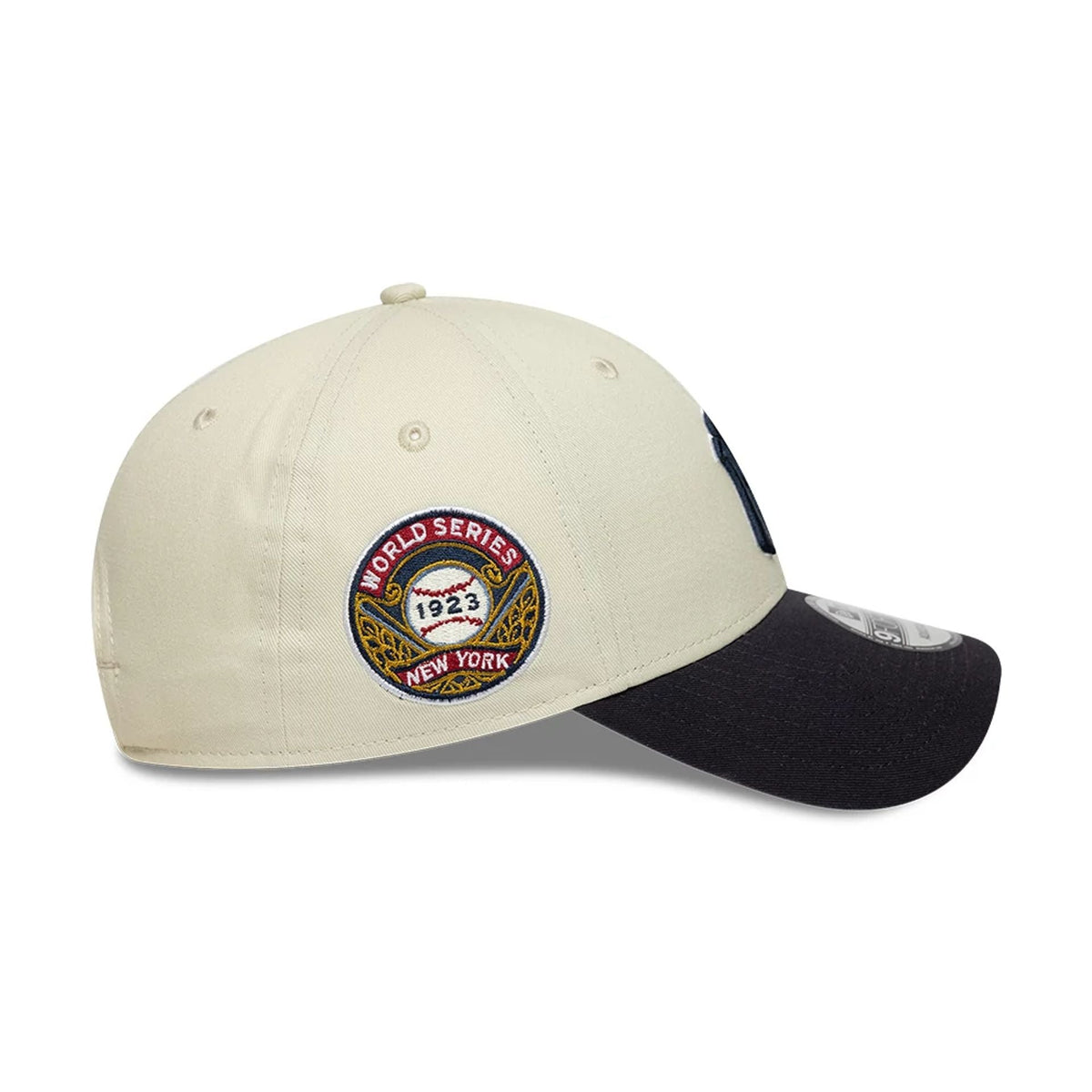 New Era 9FORTY Cap MLB New York Yankees World Series Patch beige/navy