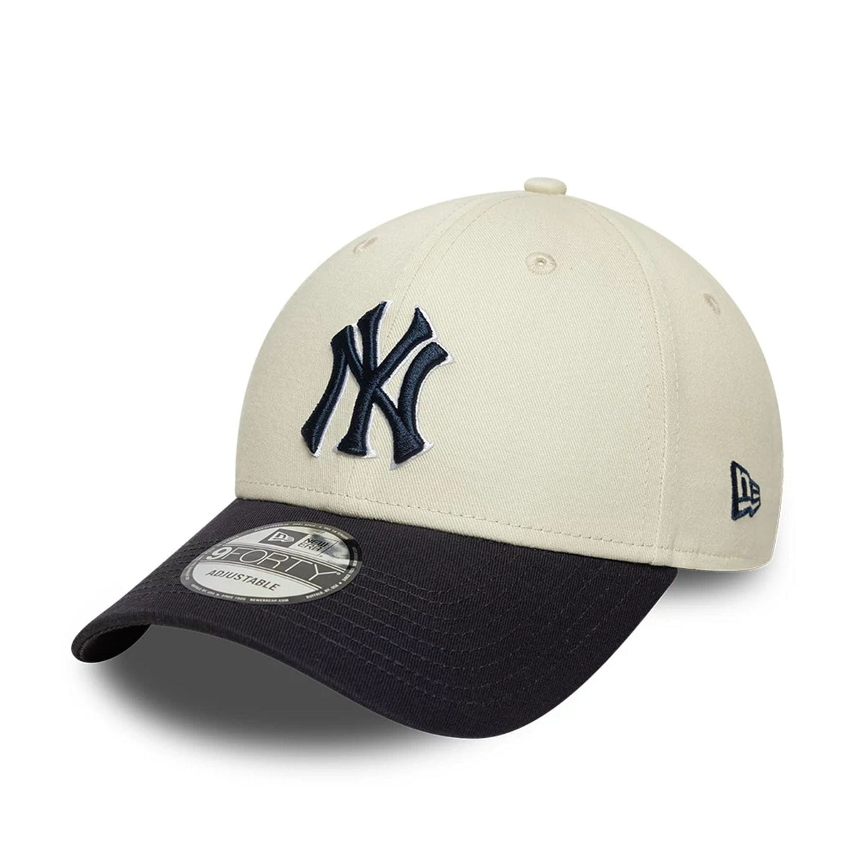 New Era 9FORTY Cap MLB New York Yankees World Series Patch beige/navy