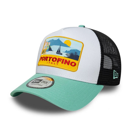 New Era 9FORTY Trucker Cap Location pastel green/white/black