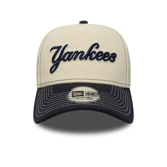 New Era 9FORTY Cap MLB New York Yankees City Icon light beige/navy