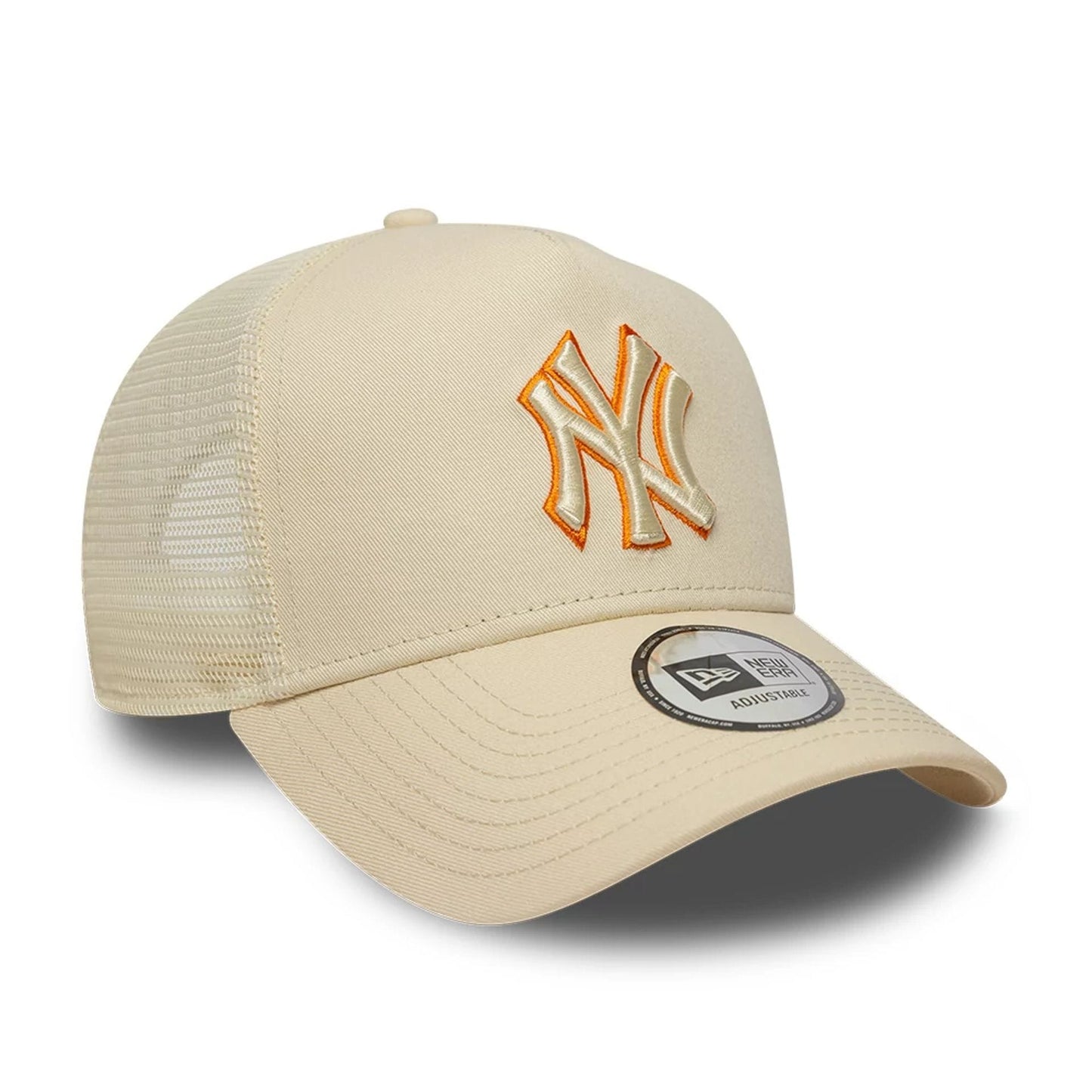 New Era 9FORTY Trucker Cap MLB New York Yankees Outline light beige