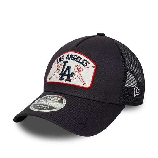 New Era 9FORTY Trucker Cap MLB Los Angeles Dodgers Patch navy
