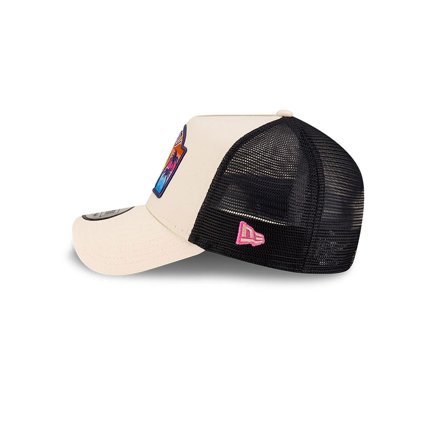 New Era 9FORTY A-Frame Trucker Cap Miami Patch beige