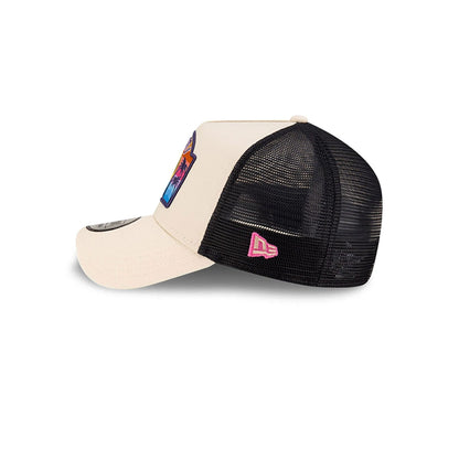New Era 9FORTY A-Frame Trucker Cap Miami Patch beige
