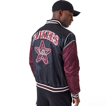 New Era Herren Varsity College Jacke New York Yankees black/maroon