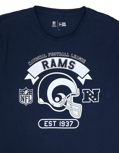 New Era Herren T-Shirt NFL Los Angeles Rams Graphic Helmet navy