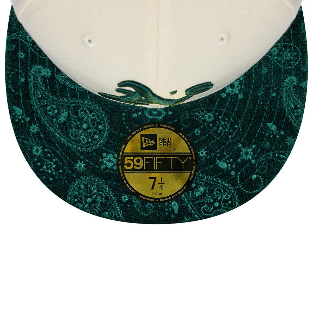 New Era 59FIFTY Cap MLB Athletics Oakland Paisley light beige/green