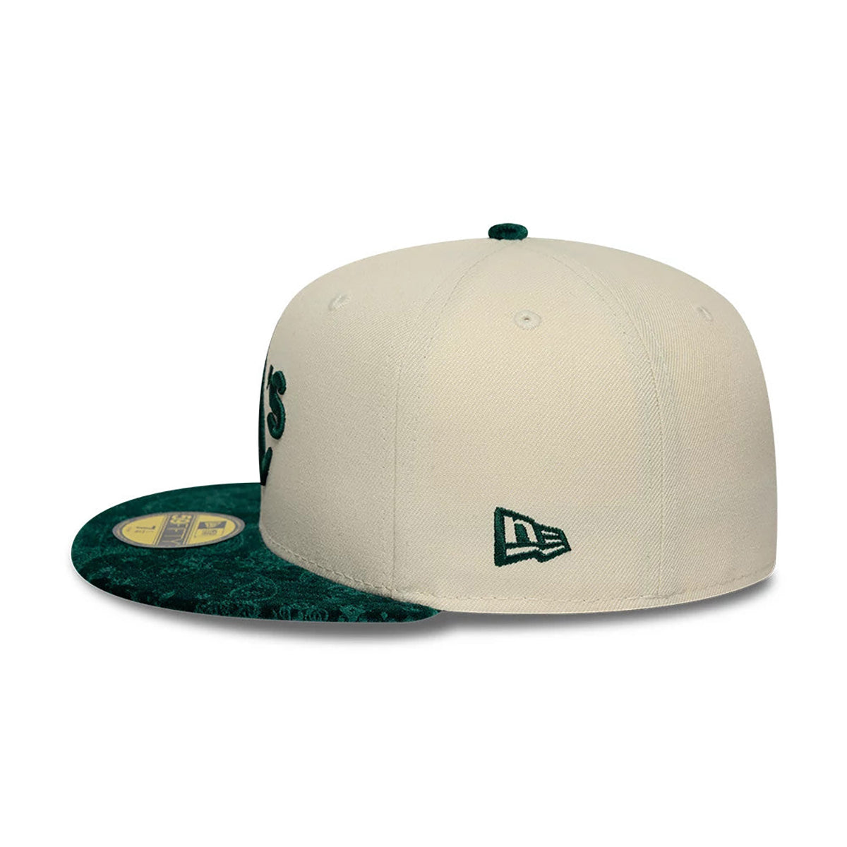 New Era 59FIFTY Cap MLB Athletics Oakland Paisley light beige/green