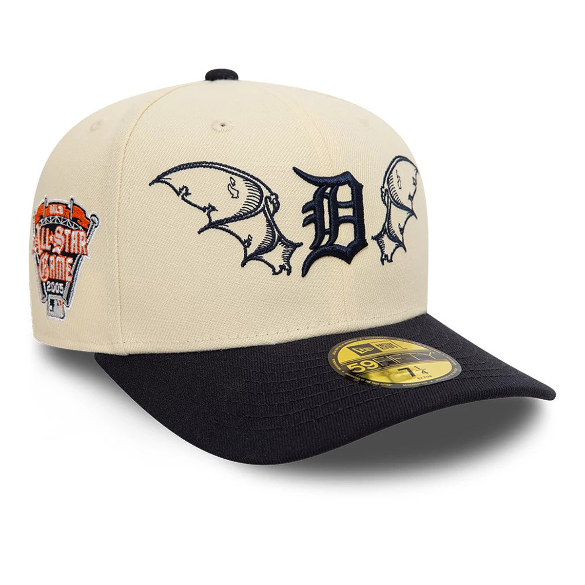 New Era 59FIFTY Cap MLB Detroit Tigers Team Wings light beige/navy