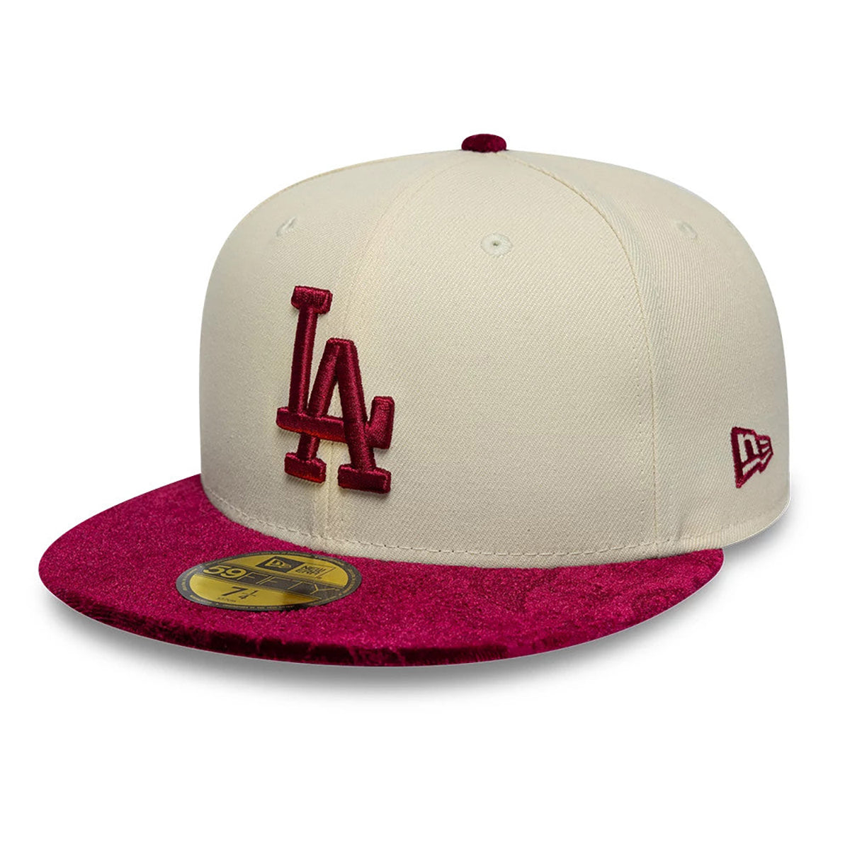 New Era 59FIFTY Cap MLB LA Dodgers Paisley light beige/burgundy