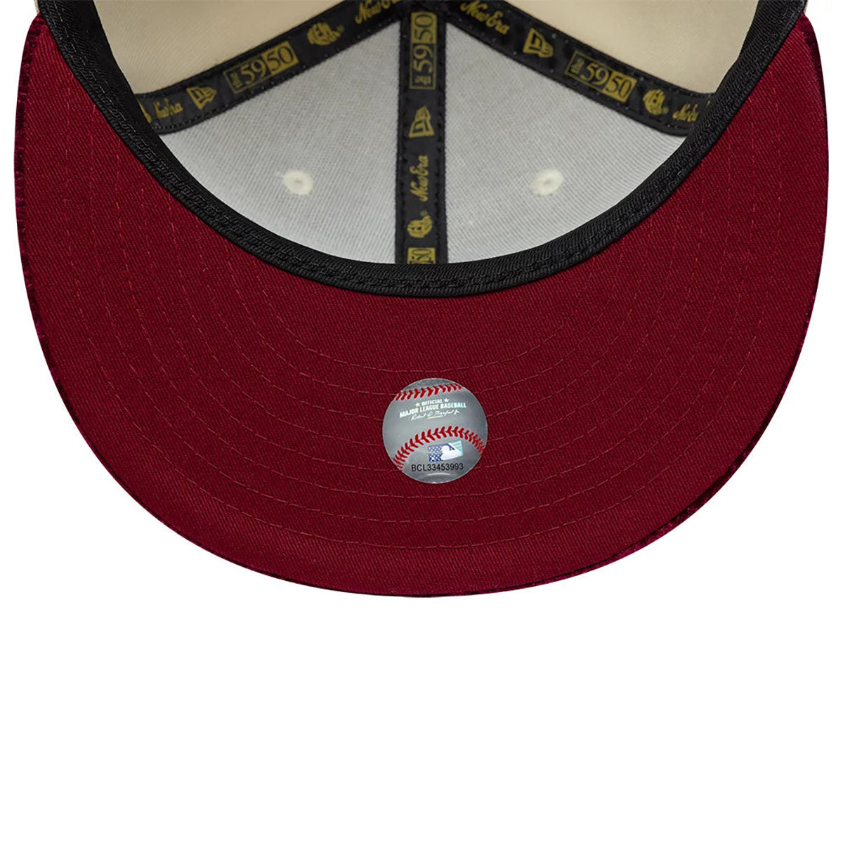 New Era 59FIFTY Cap MLB LA Dodgers Paisley light beige/burgundy