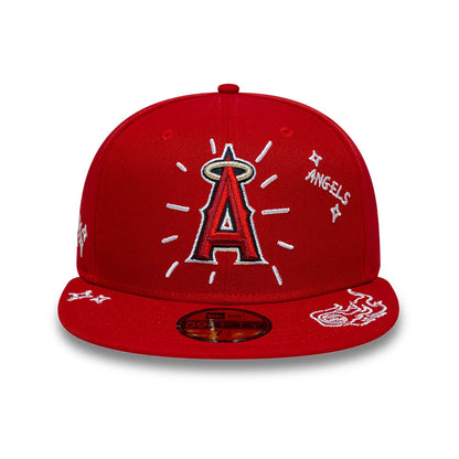 New Era 59FIFTY Cap MLB Los Angeles Angels Scribble red