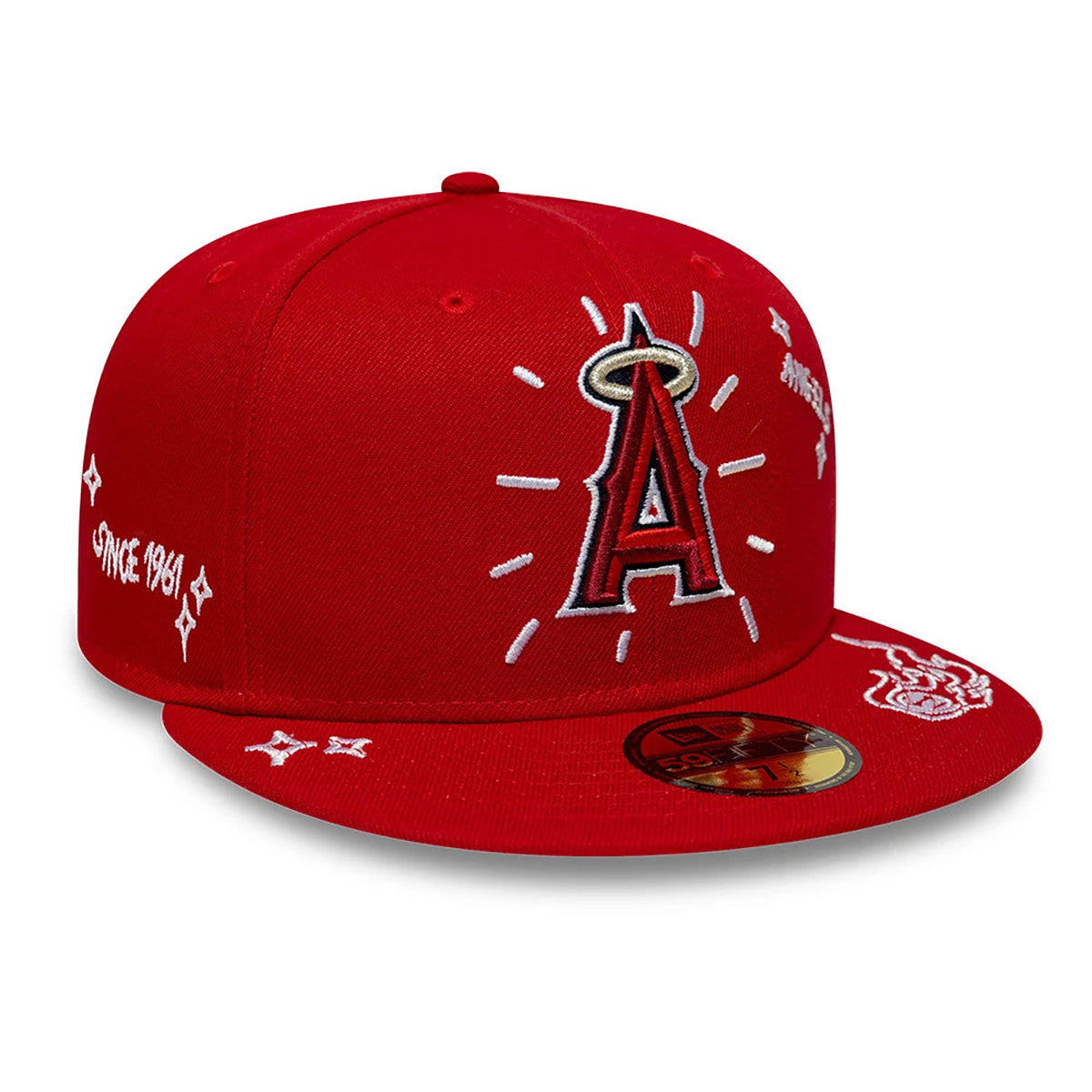 New Era 59FIFTY Cap MLB Los Angeles Angels Scribble red