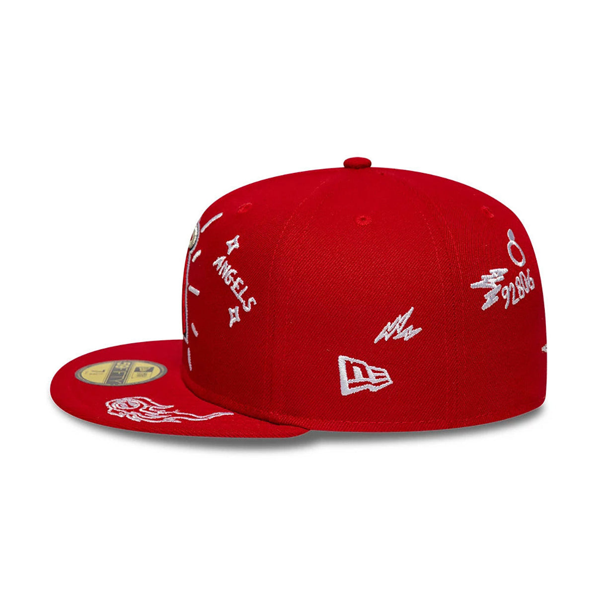 New Era 59FIFTY Cap MLB Los Angeles Angels Scribble red