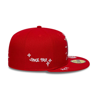 New Era 59FIFTY Cap MLB Los Angeles Angels Scribble red