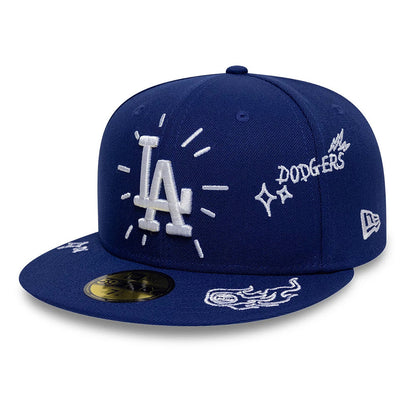 New Era 59FIFTY Cap MLB Los Angeles Dodgers Scribble dark blue