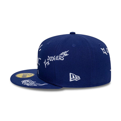 New Era 59FIFTY Cap MLB Los Angeles Dodgers Scribble dark blue