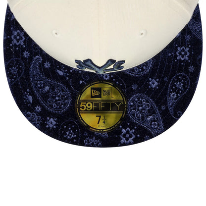 New Era 59FIFTY Cap MLB New York Yankees Paisley cream/navy
