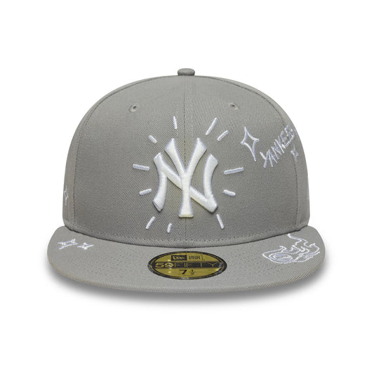 New Era 59FIFTY Cap MLB New York Yankees Scribble grey
