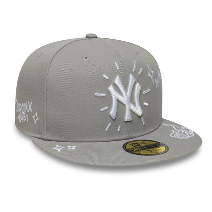 New Era 59FIFTY Cap MLB New York Yankees Scribble grey