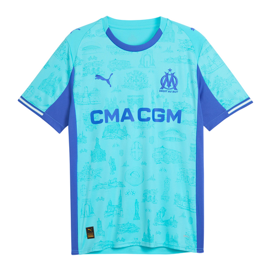 PUMA Herren Trikot Olympique de Marseille Special Edition aqua/royal