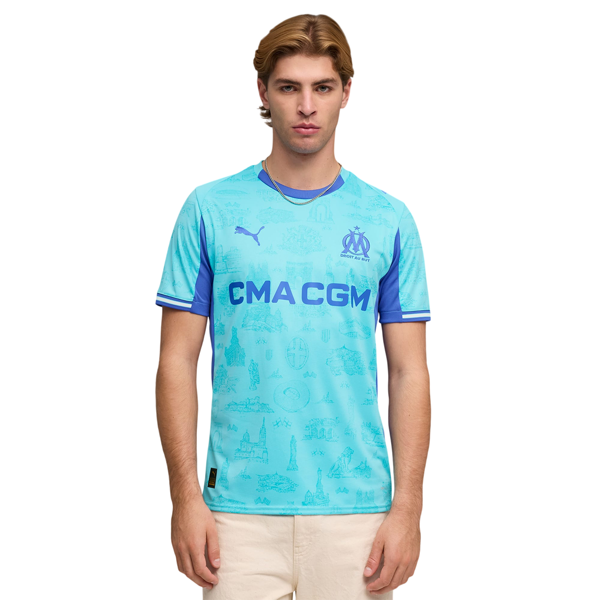 PUMA Herren Trikot Olympique de Marseille Special Edition aqua/royal
