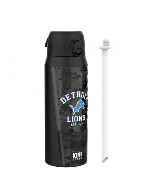 Detroit Lions Steel Water Bottle 750ml black