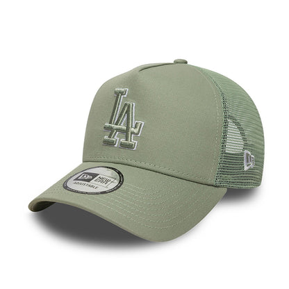 New Era 9FORTY Trucker Cap Los Angeles Dodgers MLB Outline green