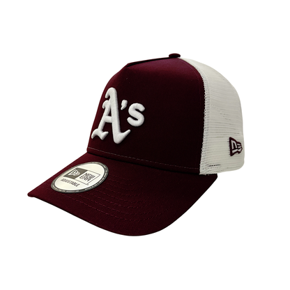 New Era Trucker Cap Oakland Athletics burgundy/white