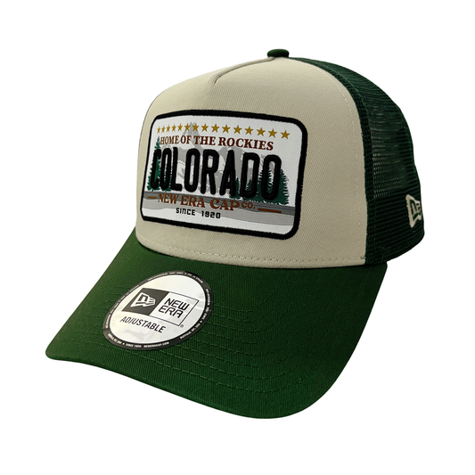 New Era 9FORTY Trucker Cap Licence Plate beige/green