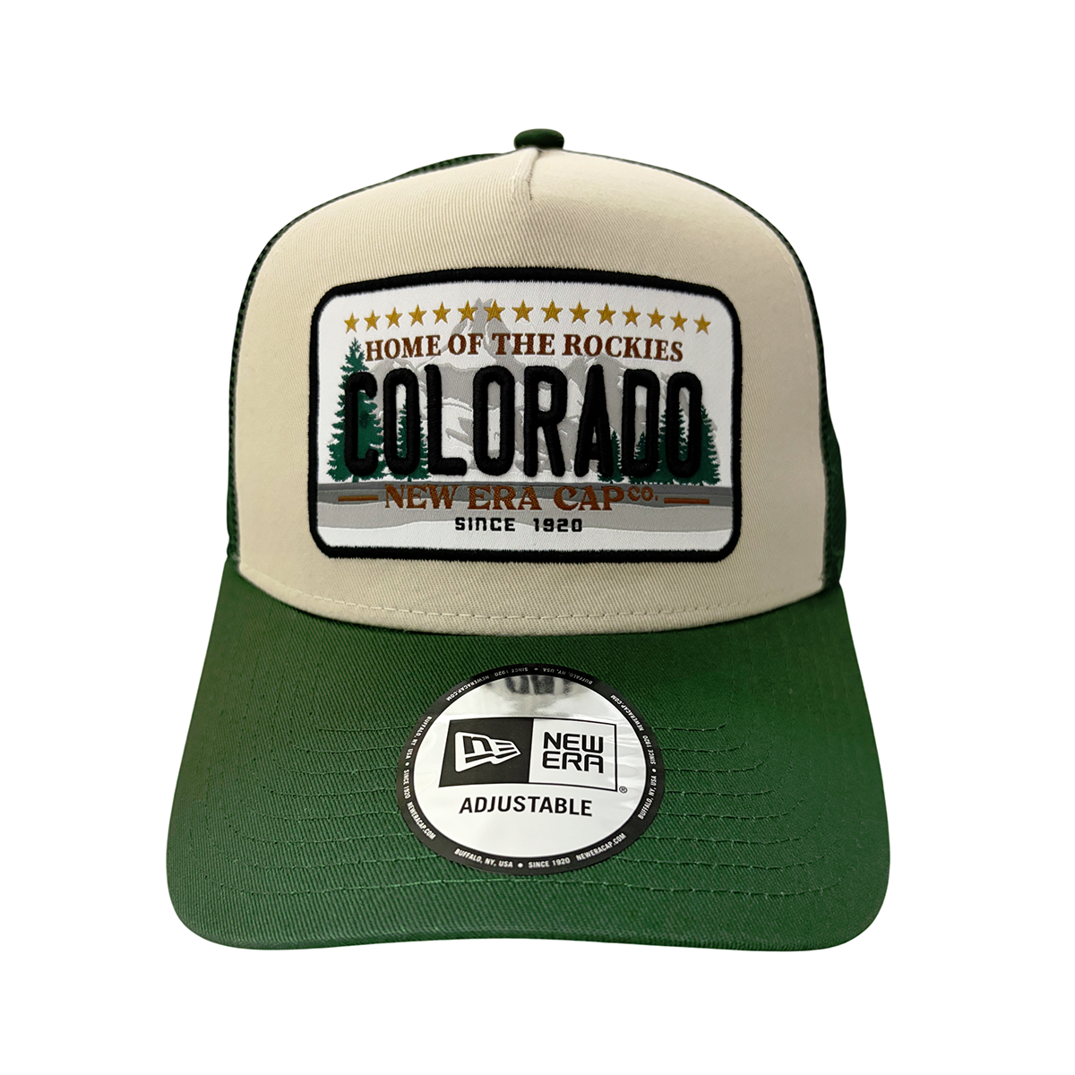 New Era 9FORTY Trucker Cap Licence Plate beige/green