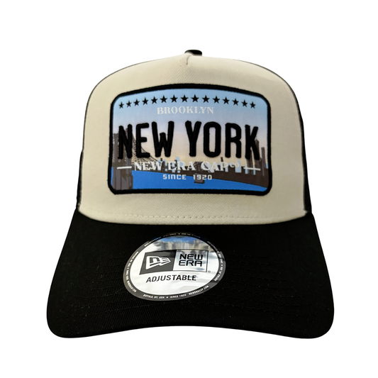 New Era 9FORTY Trucker Cap Licence Plate beige/black