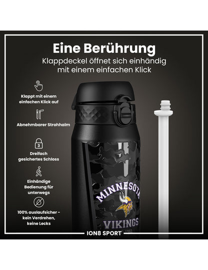 Minnesota Vikings Steel Water Bottle 750ml black