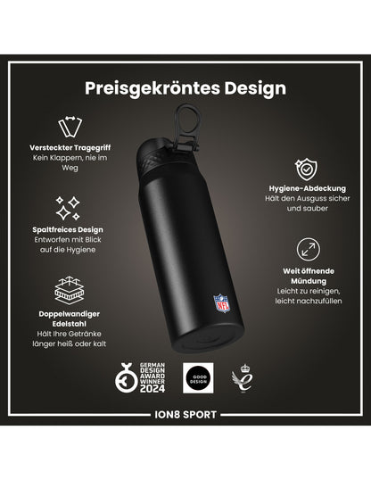 Minnesota Vikings Steel Water Bottle 750ml black